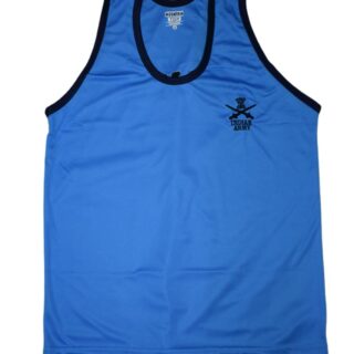 sky blue and dark blue indain army sando