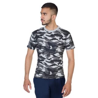 White camouflage with round neck Half sleeve cotton