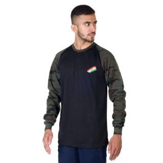 BlackCamo t-shirt with full sleeve dotted material