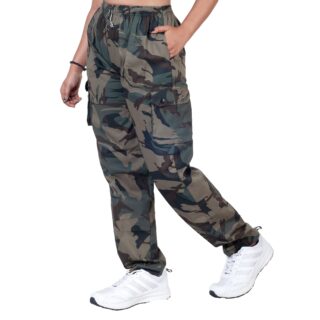 jogger DARK GREEN AND BROWN CAMOUFLAGE PRINT LOWER