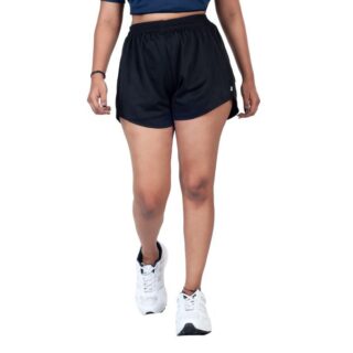 jogger PLAIN BLACK V SHAPE SHORTS