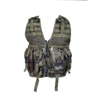 Olive Green Camo print Bullet Proof Jacket with 6 magazine Pouches