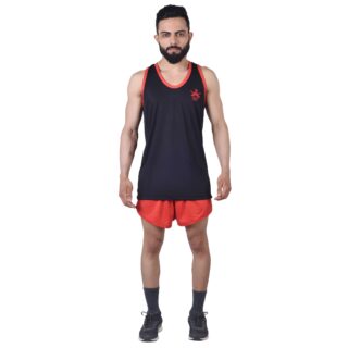 black Indian army sando and short set for running army