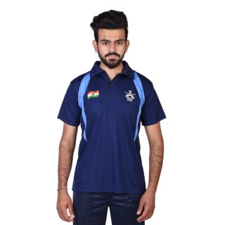Indian Army with flag Navy blue-Light Blue Half Sleeve T-shirt