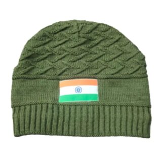 Indian Flag winter cap with fur