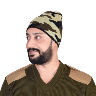 Men’s Imported Camouflage Army Military Woolen Skull Cap