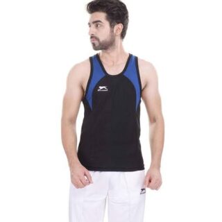 SHIVNARESH Original Cotton Sando Black And Blue