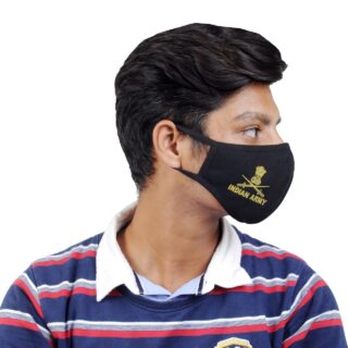 Indian Army Goldon Logo Mask Pack Of Three