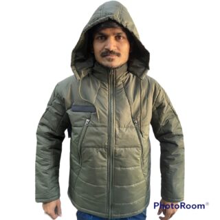 Fluffy Olive Green Winter Jacket