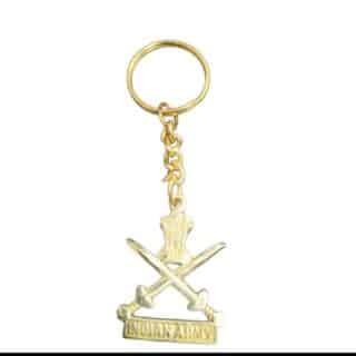 Golden Brass key-chain Indian army