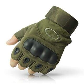 Tactical Half Finger Gloves for Sports, Hard Knuckle,Hiking,Cyclling,Travelling,Camping,Outdoor,Boxing, Motorcycle Riding, Arm Shooting Gym Gloves | Army GreenColour