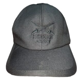 Indian Army Black logo Cap